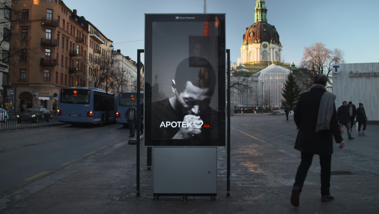 Swedish pharmacy unveils digital ad panel which shames smokers by coughing at them