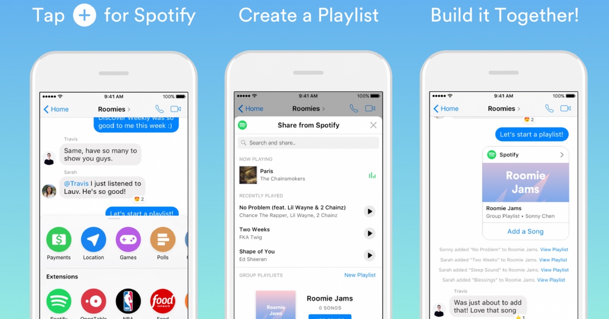 Spotify builds collaborative playlist tool for Facebook Messenger to get people talking music