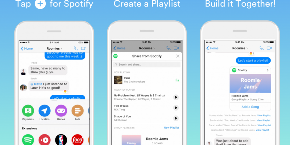 Spotify builds collaborative playlist tool for Facebook Messenger to